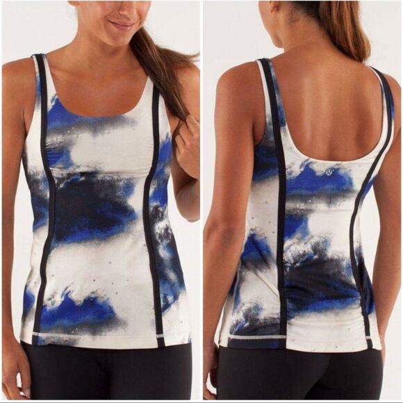 Lululemon Wholehearted Tank Milky Way Multi Built in Bra 4 EUC - Picture 9 of 9